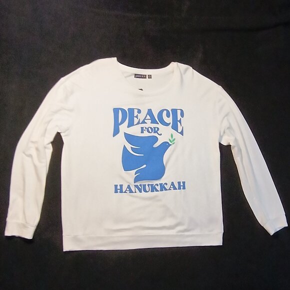 ❤️🙏 Just Posted 🎁🎄 Peace for Hanukkah Long Sleeve T-shirt - Picture 2 of 10